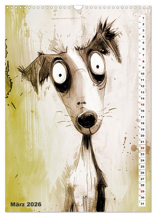 Produktbild: Hund mit Pfiff (Wandkalender 2026 DIN A3 hoch), CALVENDO Monatskalender