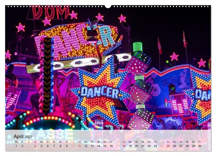 Produktbild: Lichterzauber auf dem Hamburger Dom (Wandkalender 2027 DIN A2 quer), CALVENDO Monatskalender