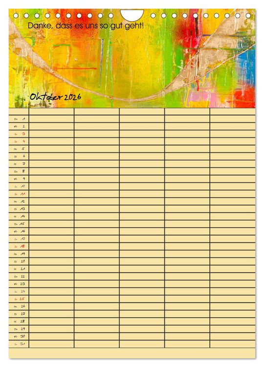 Produktbild: Gl&uuml;ckstage (Wandkalender 2026 DIN A4 hoch), CALVENDO Monatskalender