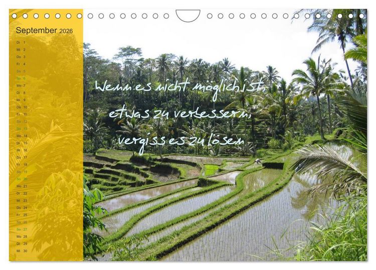 Produktbild: Bali und Java ~ mit indonesischen Weisheiten (Wandkalender 2026 DIN A4 quer), CALVENDO Monatskalender