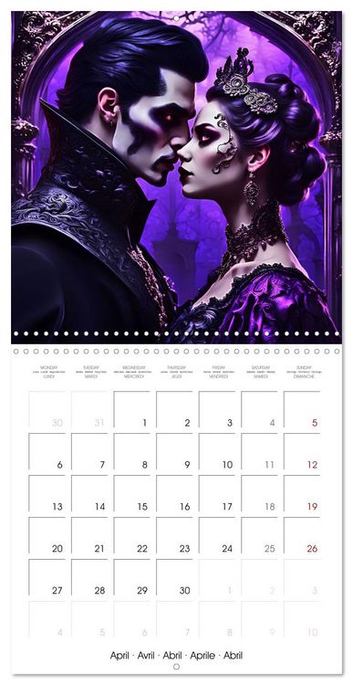 Produktbild: Vampire Pairs of Darkness (Wall Calendar 2026 12 &times; 12 Inch) CALVENDO 12 Month Wall Calendar