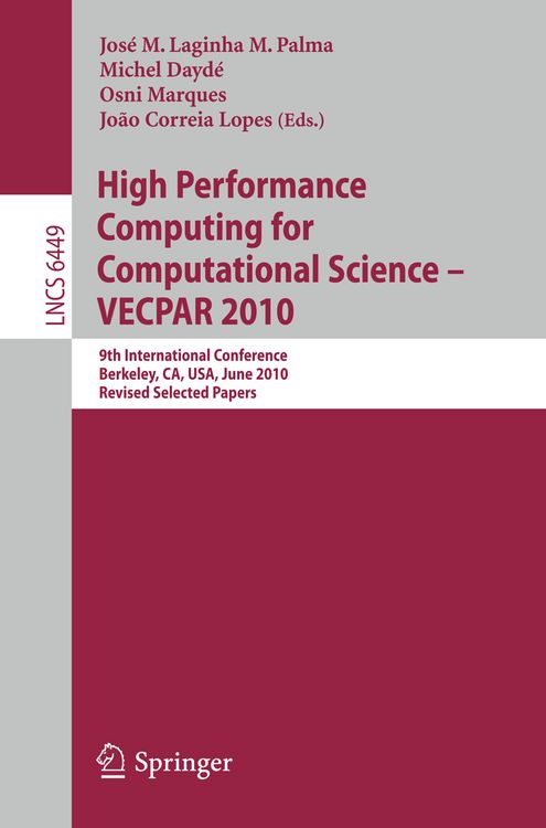 Produktbild: High Performance Computing for Computational Science -- VECPAR 2010