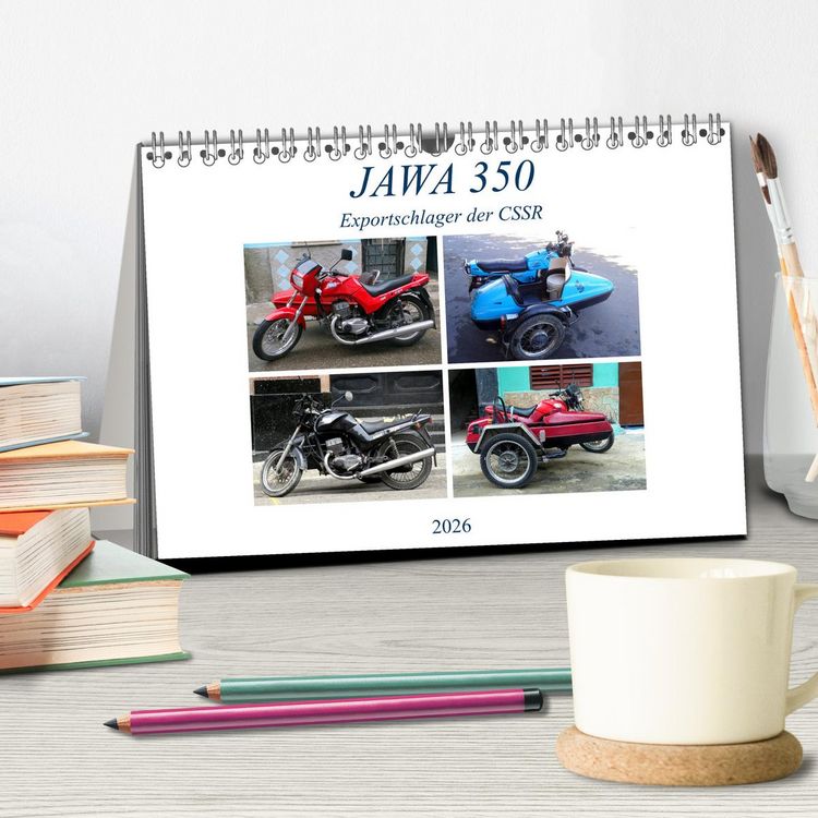 Produktbild: JAWA 350 - Exportschlager der CSSR (Tischkalender 2026 DIN A5 quer), CALVENDO Monatskalender
