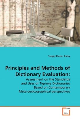 Produktbild: Muhur Gidey, T: Principles and Methods of Dictionary Evaluat