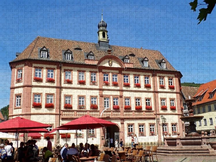 Produktbild: CALVENDO Puzzle Der Marktplatz in Neustadt an der Weinstra&szlig;e | 1000 Teile Lege-Gr&ouml;&szlig;e 64x48cm Foto-Puzzle f&uuml;r gl&uuml;ckliche Stunden