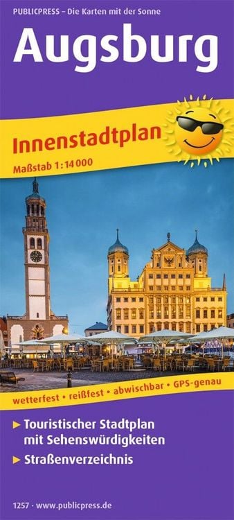 Produktbild: Publicpress Stadtplan Augsburg 1:14.000