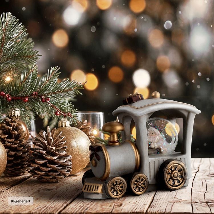 Produktbild: HTI-Living Weihnachtseisenbahn mit Schneekugel Weihnachtseisenbahn mit Schneekugel