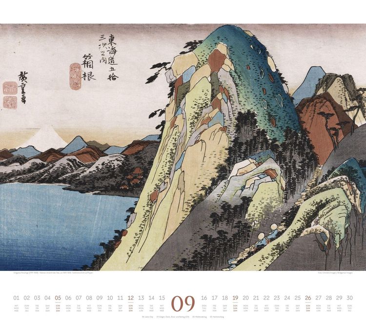 Produktbild: Hokusai Kalender 2027 | Hiroshige, Kuniyoshi, Kunisada