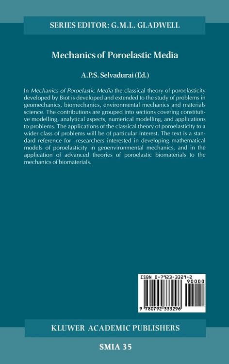 Produktbild: Mechanics of Poroelastic Media