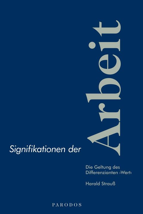 Produktbild: Signifikationen der Arbeit