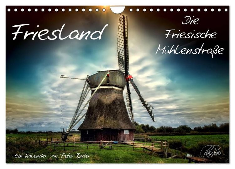 Produktbild: Friesland - Die Friesische M&uuml;hlenstra&szlig;e (Wandkalender 2026 DIN A4 quer), CALVENDO Monatskalender