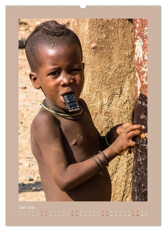 Produktbild: Besuch bei den Himbas - Namibia (hochwertiger Premium Wandkalender 2026 DIN A2 hoch), Kunstdruck in Hochglanz