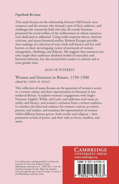Produktbild: Women Readers and the Ideology of Gender in Old French Verse Romance