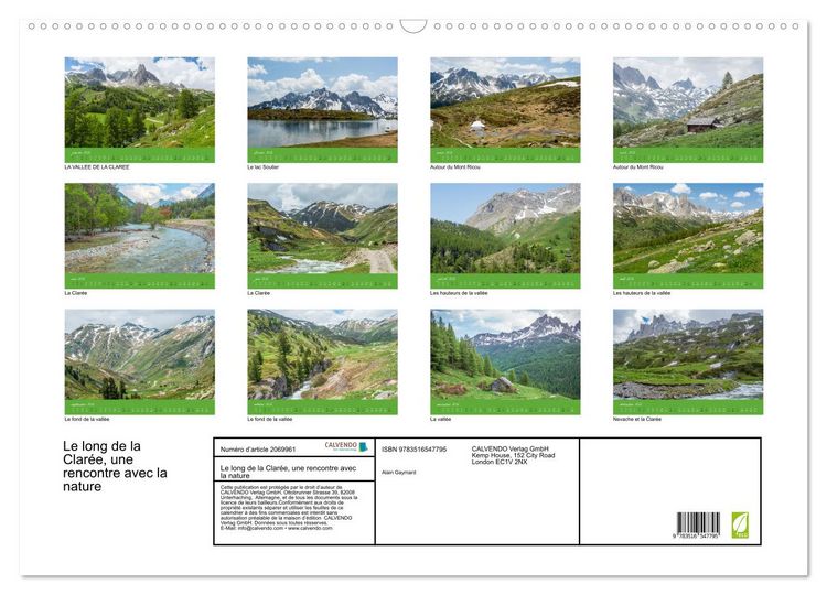 Produktbild: Le long de la Clar&eacute;e, une rencontre avec la nature (Calendrier mural 2026 DIN A2 vertical), CALVENDO calendrier mensuel