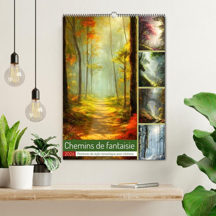 Produktbild: Chemins de fantaisie (Calendrier mural 2026 DIN A2 horizontal), CALVENDO calendrier mensuel