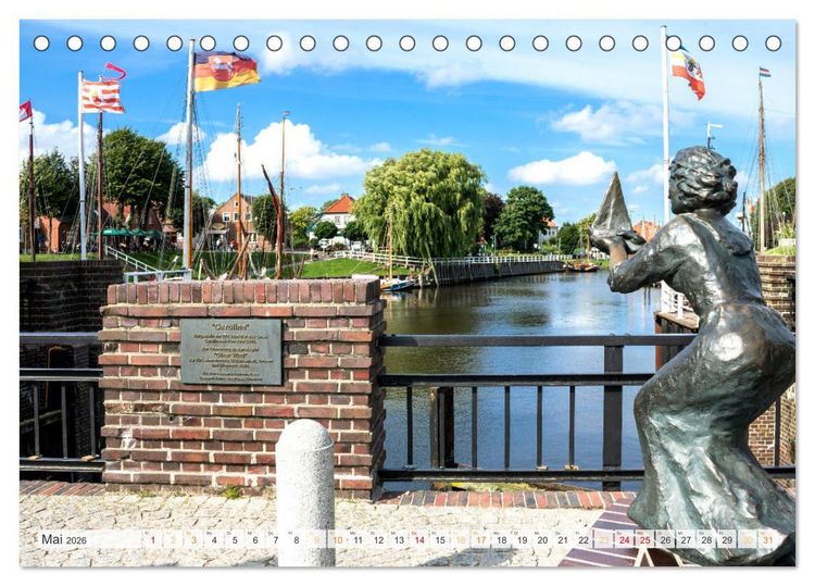Produktbild: Maritime K&uuml;stenorte - von Greetsiel, &uuml;ber Neuharlingersiel bis Schillig (Tischkalender 2026 DIN A5 quer), CALVENDO Monatskalender