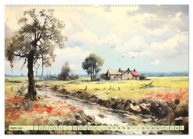 Produktbild: Une vie &agrave; la campagne (Calendrier mural 2026 DIN A2 vertical), CALVENDO calendrier mensuel