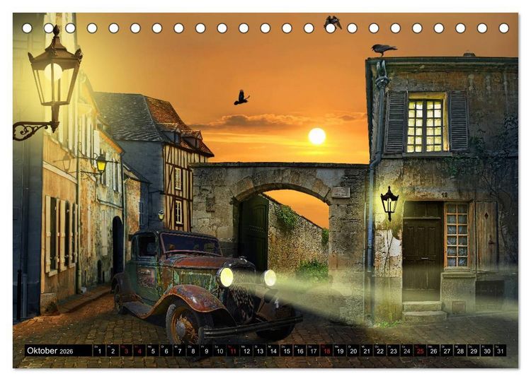 Produktbild: Oldtimer Romantik (Tischkalender 2026 DIN A5 quer), CALVENDO Monatskalender