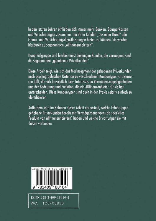 Produktbild: Allfinanzanbieter und ihre Privatkunden