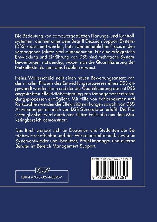 Produktbild: Effektivit&auml;t computergest&uuml;tzter Management-Entscheidungsprozesse