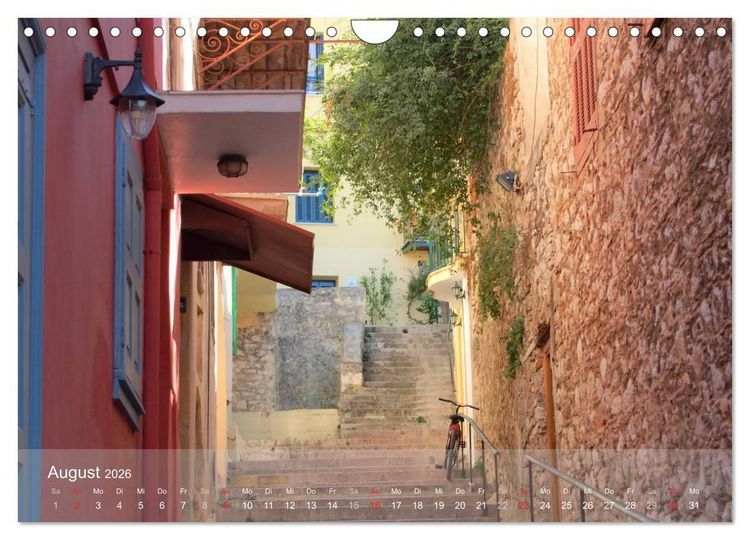 Produktbild: Nafplio &ndash; griechische Perle des Peloponnes (Wandkalender 2026 DIN A4 quer), CALVENDO Monatskalender