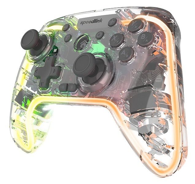Produktbild: SPEEDLINK RAIT NX RGB Gamepad - Wireless/Wired - for PC/Android/Switch OLED/Lite, clear transparent
