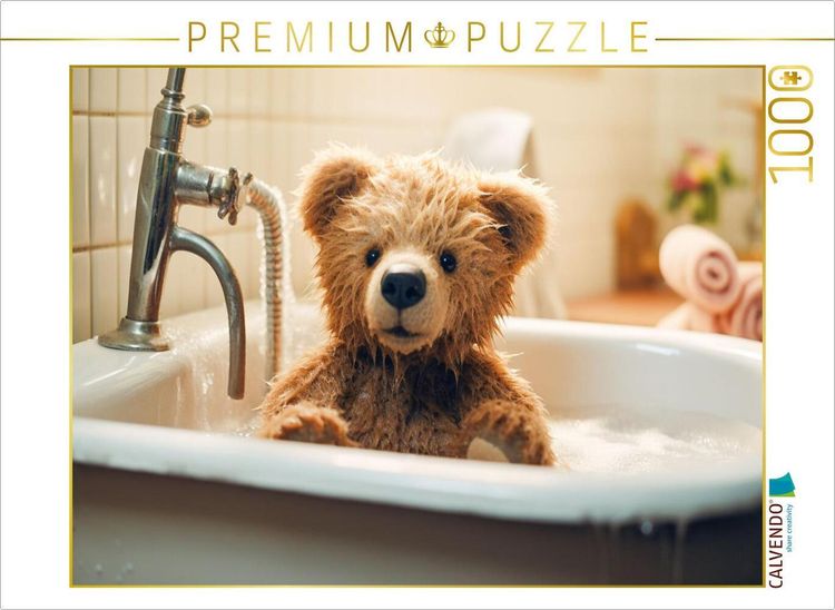 Produktbild: CALVENDO Puzzle Ein Motiv aus dem Kalender Teddyb&auml;r und seine Abenteuer | 1000 Teile Lege-Gr&ouml;&szlig;e 64x48cm Foto-Puzzle f&uuml;r gl&uuml;ckliche Stunden