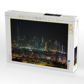 Produktbild: CALVENDO Puzzle Dubai Skyline @ Night | 1000 Teile Lege-Gr&ouml;&szlig;e 64x48cm Foto-Puzzle f&uuml;r gl&uuml;ckliche Stunden