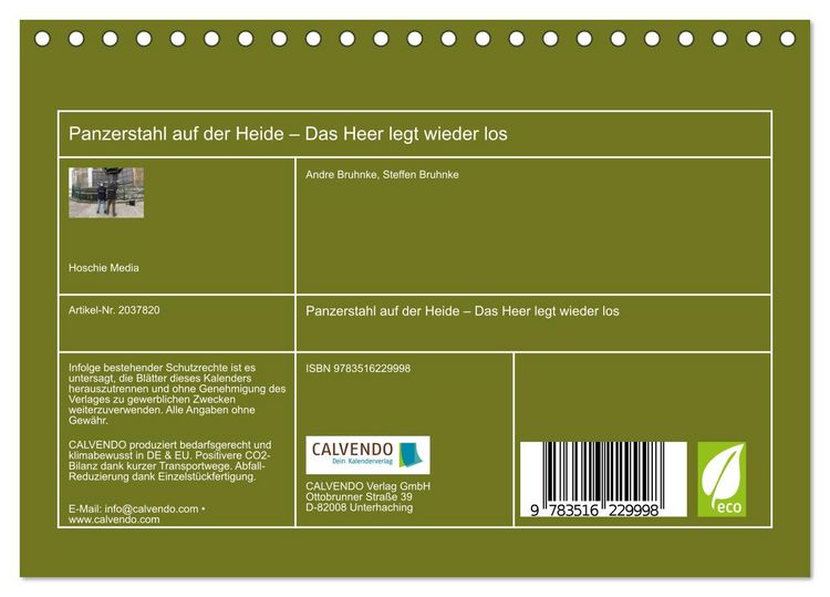 Produktbild: Panzerstahl auf der Heide &ndash; Das Heer legt wieder los (Tischkalender 2026 DIN A5 quer), CALVENDO Monatskalender