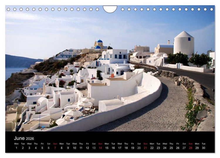 Produktbild: Lights of Santorini (Wall Calendar 2026 DIN A4 landscape), CALVENDO 12 Month Wall Calendar