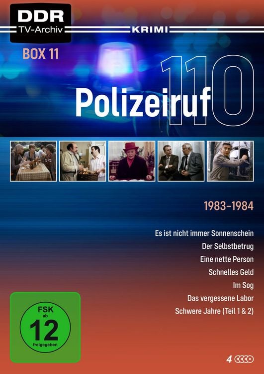 Produktbild: Polizeiruf 110 - Box 11 (DDR TV-Archiv) mit Sammelr&uuml;cken [4 DVDs]
