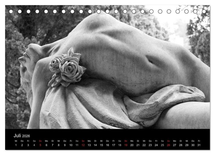 Produktbild: Lebende Steine - Skulpturen auf dem Friedhof Staglieno (Tischkalender 2026 DIN A5 quer), CALVENDO Monatskalender