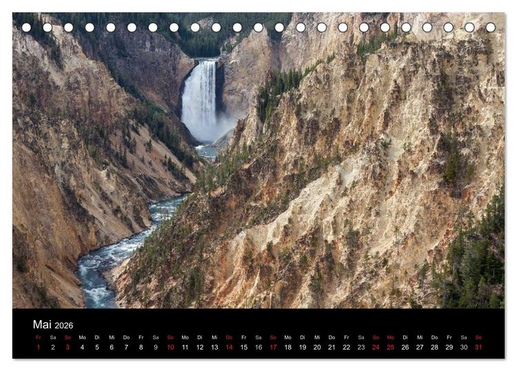 Produktbild: Wyoming & South Dakota (Tischkalender 2026 DIN A5 quer), CALVENDO Monatskalender