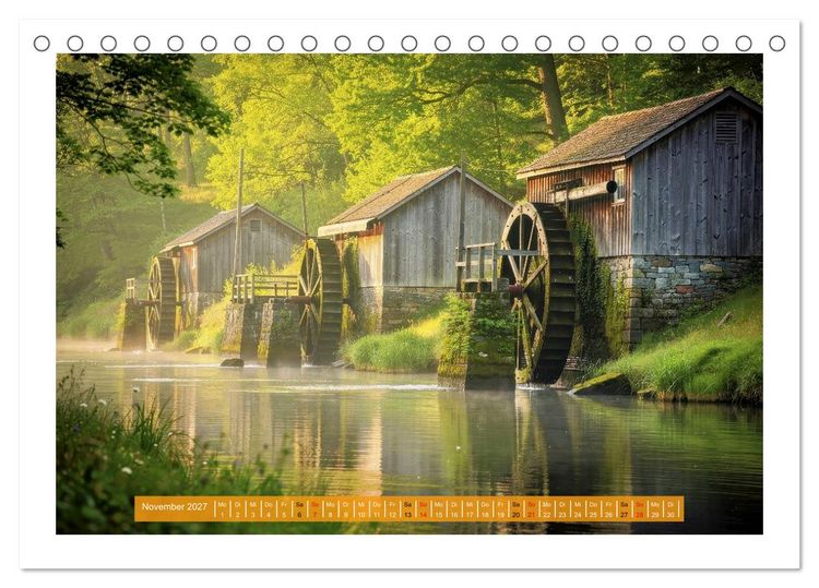 Produktbild: Natur und Wasserm&uuml;hlen (Tischkalender 2027 DIN A5 quer), CALVENDO Monatskalender