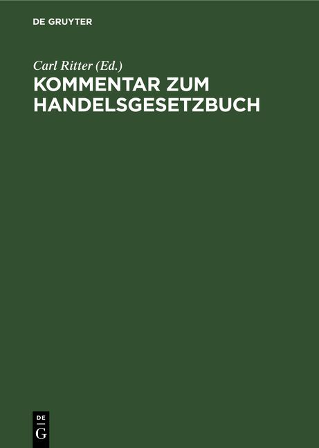 Produktbild: Kommentar zum Handelsgesetzbuch
