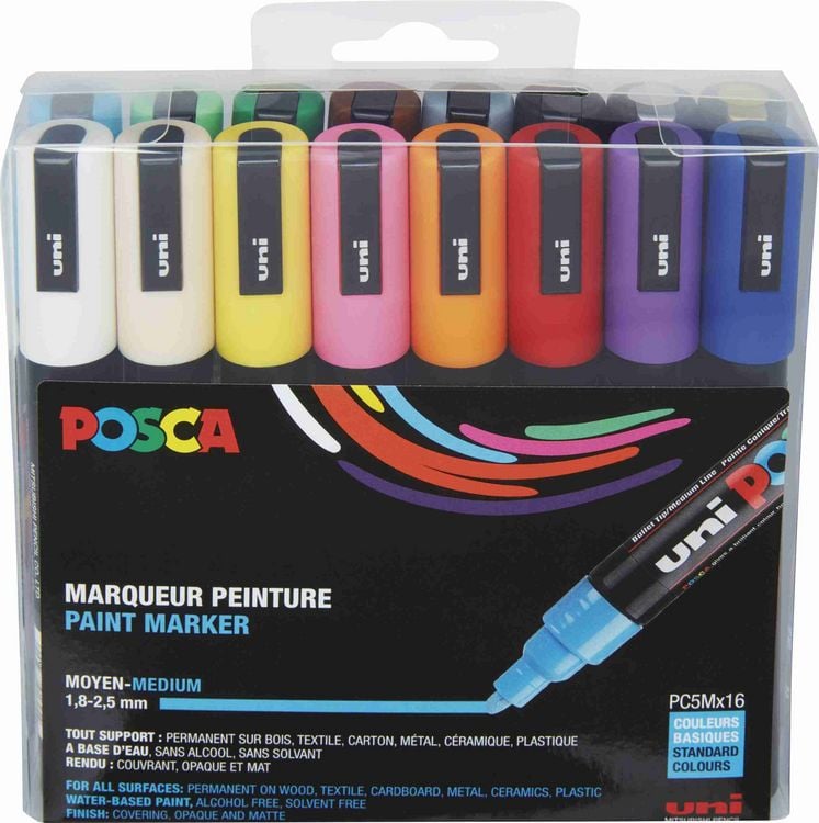 Produktbild: Marker UNI POSCA PC-5M 16er Set