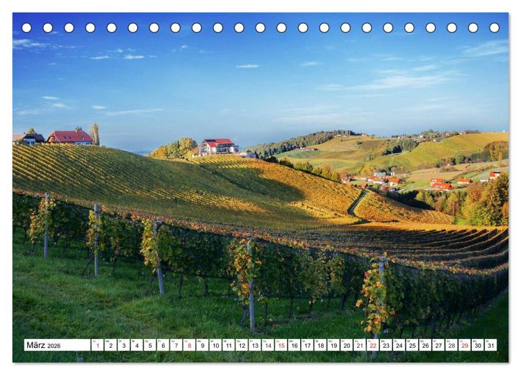 Produktbild: Geliebte Steiermark im Herzen &Ouml;sterreichs (Tischkalender 2026 DIN A5 quer), CALVENDO Monatskalender