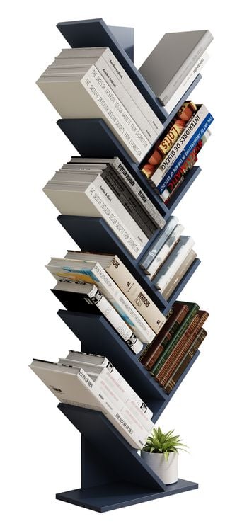 Produktbild: Holz Aufbewahrung Stand Regal B&uuml;cher Nulis XL