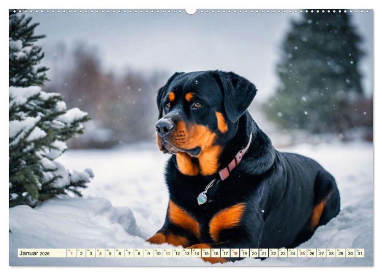 Produktbild: Rottweiler - die Besch&uuml;tzer (Wandkalender 2026 DIN A2 quer), CALVENDO Monatskalender