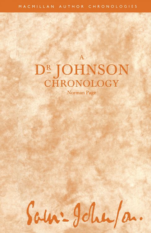Produktbild: A Dr Johnson Chronology