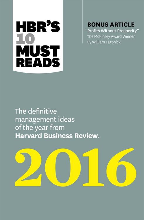 Produktbild: HBR's 10 Must Reads 2016