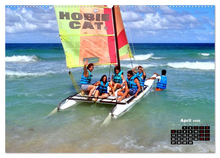 Produktbild: Katamarane an Traumstr&auml;nden - Hobie Cats in Cuba (hochwertiger Premium Wandkalender 2026 DIN A2 quer), Kunstdruck in Hochglanz