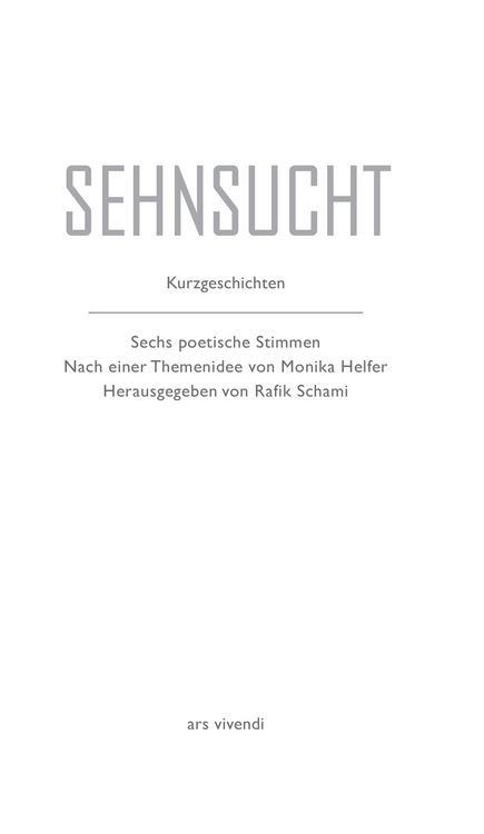 Produktbild: Sehnsucht