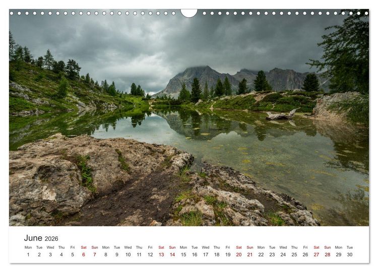 Produktbild: Alpine lakes on the Dolomites (Wall Calendar 2026 DIN A3 landscape), CALVENDO 12 Month Wall Calendar
