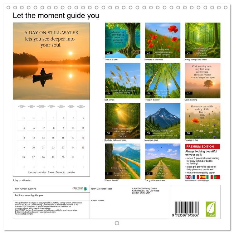 Produktbild: Let the moment guide you (Wall Calendar 2026 12 &times; 12 Inch) CALVENDO 12 Month Wall Calendar