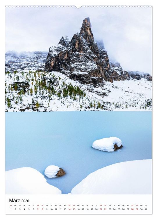 Produktbild: Die Dolomiten - Berge, die begeistern (Wandkalender 2026 DIN A2 hoch), CALVENDO Monatskalender