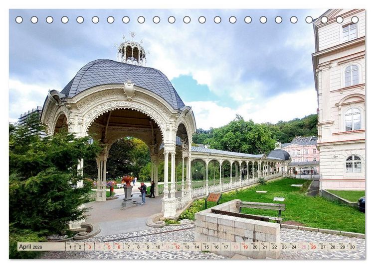 Produktbild: Famous Spas in the Czech Republic (Desk Calendar 2026 DIN A5 landscape), CALVENDO 12 Month DeskCalendar