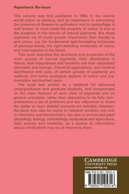 Produktbild: The Biochemistry of Natural Pigments