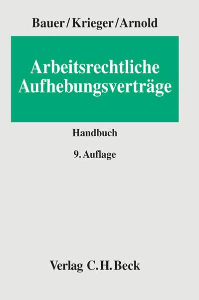 Produktbild: Arbeitsrechtliche Aufhebungsvertr&auml;ge