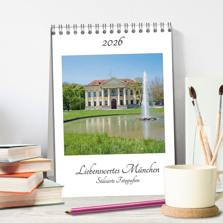 Produktbild: Liebenswertes M&uuml;nchen - Stilisierte Fotografien (Tischkalender 2026 DIN A5 hoch), CALVENDO Monatskalender